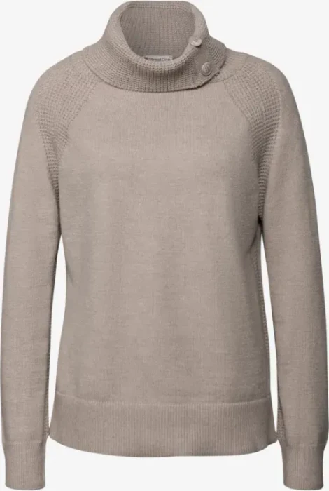 Street One Stehkragen Pullover sandstone mocha mel. (Damen)