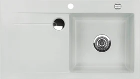 systemceram Stema 90 F Einbau Becken rechts mit Ablauffernbedienung alu