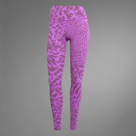 adidas All Me Allover Print Hose 7/8 purple burst/shadow fig (Damen)