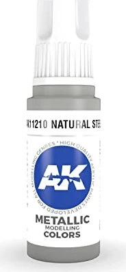 AK-Interactive 3rd Gen Acrylic Colors Metallic Modelling Colors natural steel, 17ml
