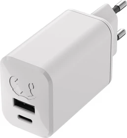 Fresh 'n Rebel USB + USB-C Mini Charger 65W PD GAN ice grey