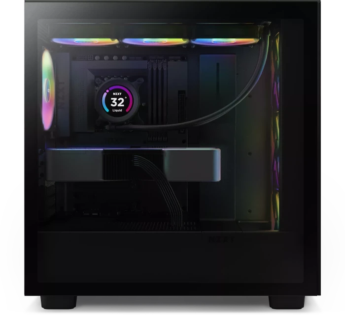 NZXT H7 Flow RGB Black, schwarz, Glasfenster