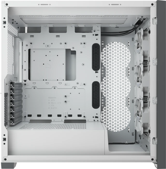 Corsair iCue 5000X RGB, weiß, Glasfenster