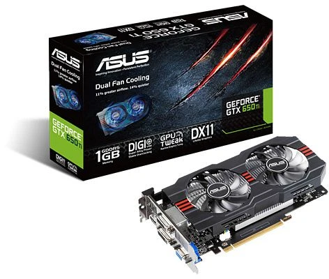 ASUS GeForce GTX 650 Ti, GTX650 TI-1GD5, 1GB GDDR5, VGA, 2x DVI, HDMI