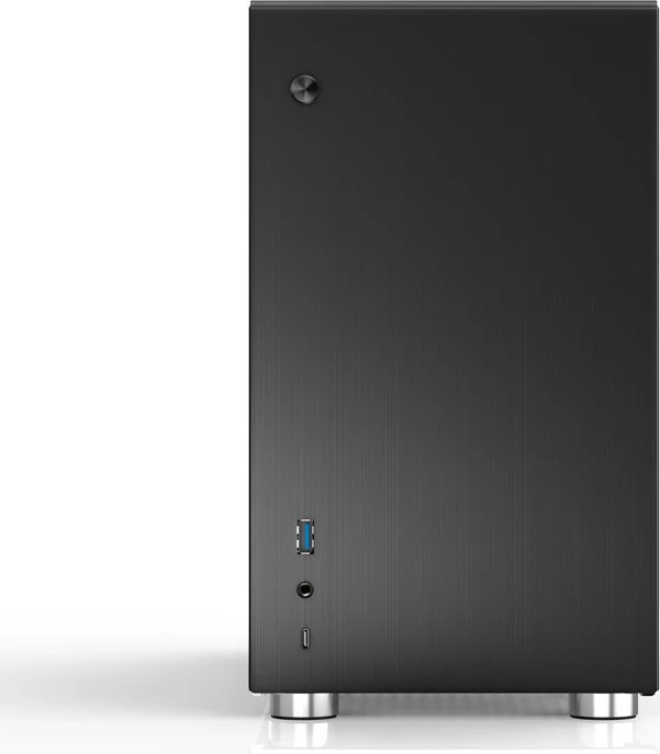 Jonsbo V10, schwarz, Glasfenster, Mini-ITX