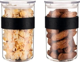 Bodum Presso Aufbewahrungsbehälter 1l schwarz, 2 Stück
