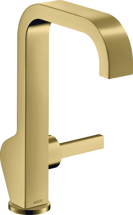Hansgrohe Axor Citterio Waschtischmischer 190 mit Pingriff und Ablaufgarnitur polished brass