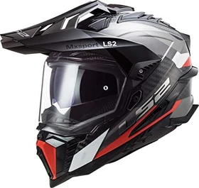 LS2 MX701 Explorer Carbon Frontier schwarz/grau/rot