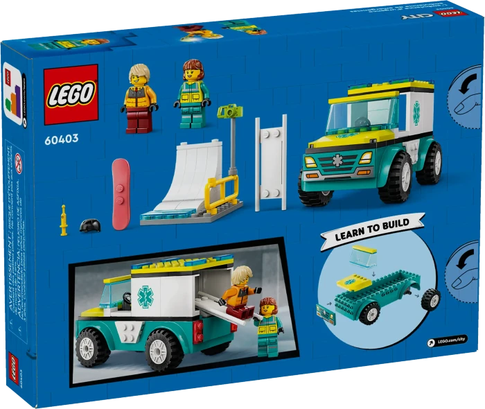 LEGO City - Rettungswagen und Snowboarder