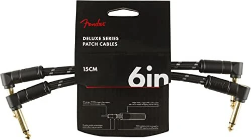 Fender Deluxe Series Instrument Cable Black Tweed 15cm