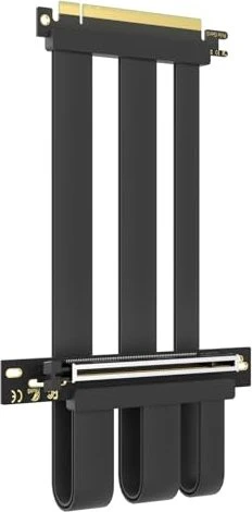 Glotrends Riser Kabel, gewinkelt, PCIe 5.0, 250mm, schwarz