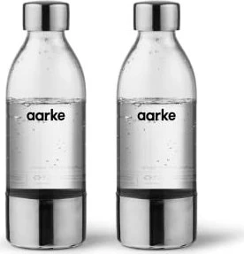 Aarke Carbonator III PET Sodaflasche 450ml steel, 2 Stück