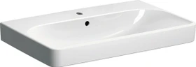 Geberit Smyle Square Waschtisch 75cm, Hahnloch mittig, mit Überlauf, weiß/KeraTect
