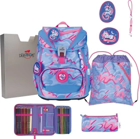 DerDieDas ErgoFlex Light Exklusiv Superflash Magic Unicorn Schultaschen-Set, 5-tlg.