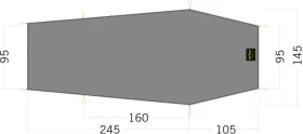 Tatonka Gargia 2 Floor Sheet LT 350x145cm Zeltunterlage stone grey olive