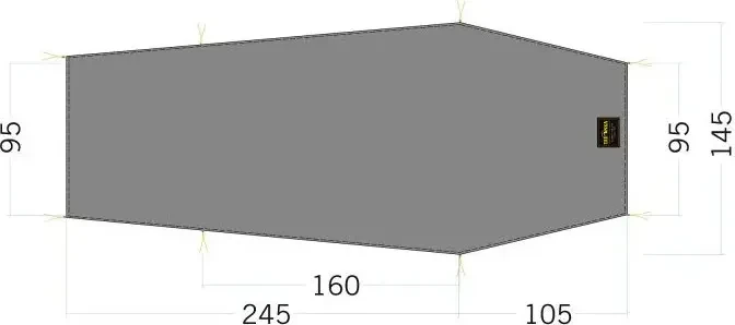 Tatonka Gargia 2 Floor Sheet LT 350x145cm Zeltunterlage stone grey olive