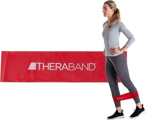 Thera-Band Loop 7.6x30.5cm 20cm mittel stark Widerstandsband rot
