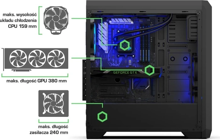 Endorfy SilentiumPC Regnum RG4T RGB Pure Black, Glasfenster