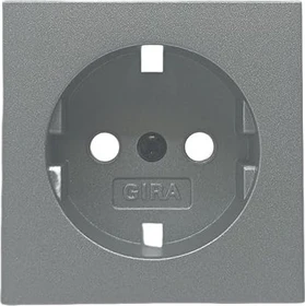Gira System 55 Abdeckung SCHUKO-Steckdose, Alu