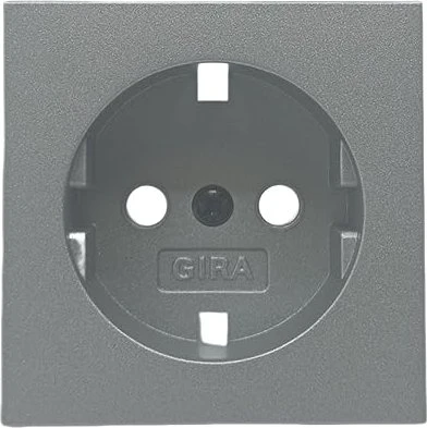 Gira System 55 Abdeckung SCHUKO-Steckdose, Alu