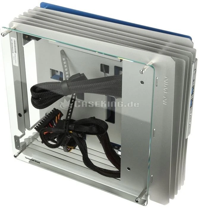 In Win H-Frame Mini blau, Glasfenster, Mini-ITX, 180W proprietär