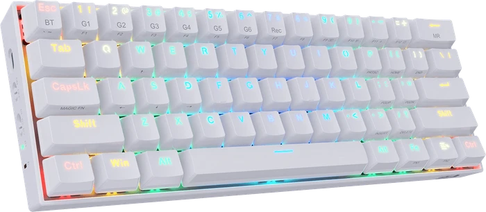 Redragon K530 Pro Draconic, LEDs RGB, hot-swap, weiß, Gaote Outemu BROWN, USB/Bluetooth, US
