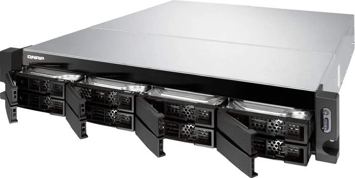 QNAP QuTS hero TVS-872XU-i3-4G 80TB, 4GB RAM, 2x SFP+ 10Gb/s, 4x RJ-45 1000Base-T, 2HE