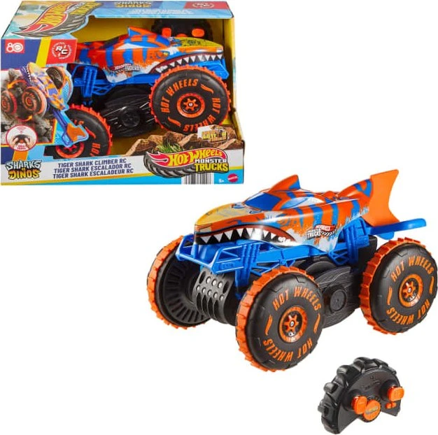 Mattel Hot Wheels RC Monster Trucks Tiger Shark Climber