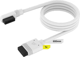 Corsair iCUE LINK Verlängerung, gewinkelt, 60cm, weiß