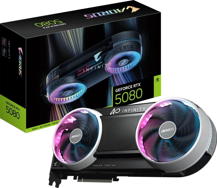 GIGABYTE AORUS GeForce RTX 5080 Infinity 16G, 16GB GDDR7, HDMI, 3x DP