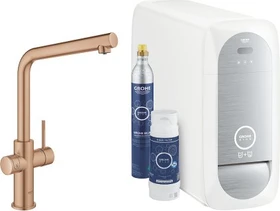 Grohe Blue Home Starter Set L-Auslauf warm sunset gebürstet