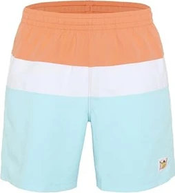 Chiemsee Blockstreifen-Design mit Jacquard Label Badeshorts melon (Herren)