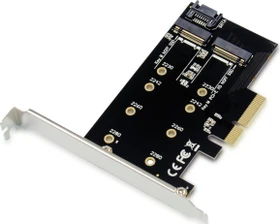 Conceptronic PCIe 3.0 x4 -> 1x M.2 Key B-M-Key, 1x M.2 Key M NVMe, 1x SATA (EMRICK04B)