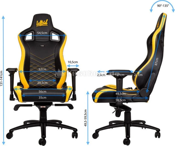 noblechairs Epic LeFloid Edition Gamingstuhl, schwarz/gelb