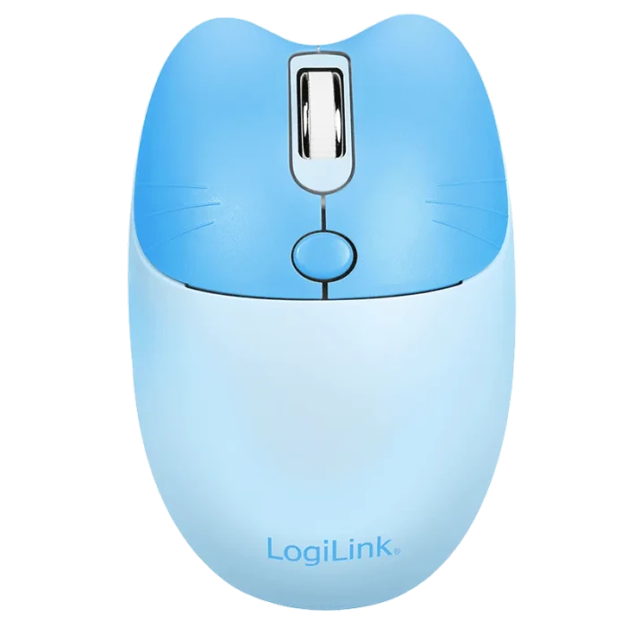LogiLink Kitty Kindgerechtes Wireless Tastatur-Maus-Set, blau, USB, DE