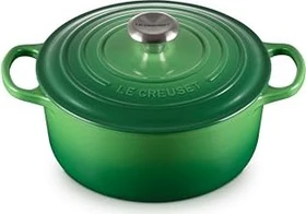 Le Creuset Signature Gusseisen Bräter rund 24cm 4.2l bamboo green