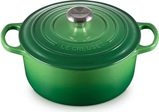 Le Creuset Signature Gusseisen Bräter rund 24cm 4.2l bamboo green