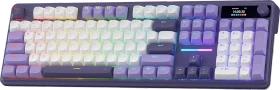 Redragon Terraflare K762 Pro Wireless, White & Purple, LEDs RGB, Mint Mambo, USB/Bluetooth, US