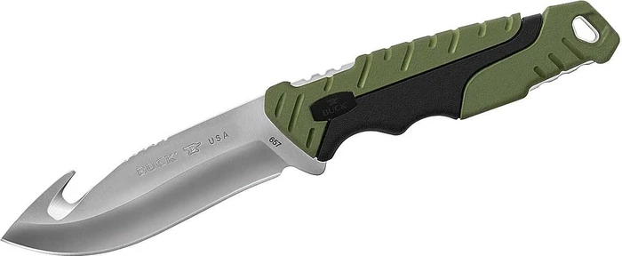 Buck 657 Large Pursuit Guthook Messer grün/schwarz