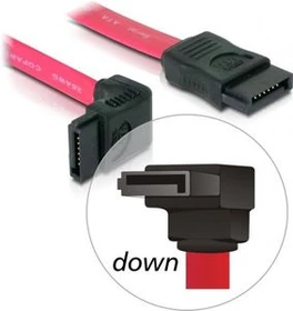 DeLOCK SATA Kabel rot 0.5m, unten/gerade (84223)