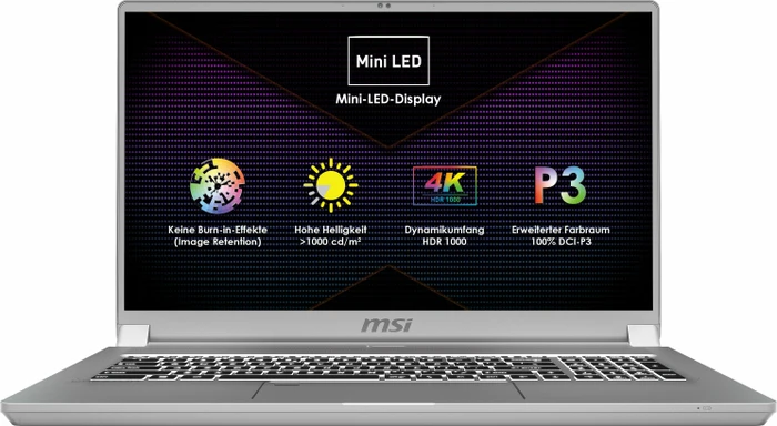 MSI Creator 17 A10SGS-268, Space Grey, Core i7-10875H, 32GB RAM, 2TB SSD, GeForce RTX 2080 SUPER Max-Q, DE