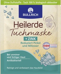 Bullrich Heilerde Tuchmaske + Zink, 1 Stück