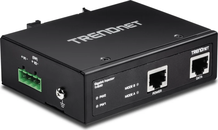 TRENDnet Industrial Railmount Gigabit PoE-Injektor, 2x RJ-45, 30W PoE+