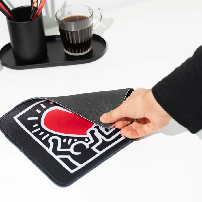 Grupo Erik Editores Keith Haring S Mousepad, 233x193mm, schwarz/weiß/rot