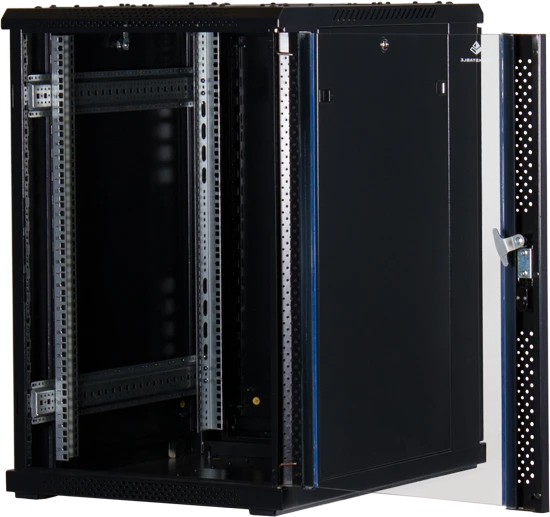 Rockstable 19" Serverschrank 18HE, Sicherheitsglastür, IP2X, schwarz, 800mm tief