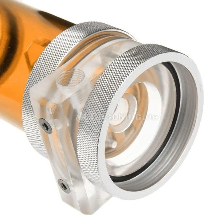 PrimoChill CTR Phase 2 120mm Laing D5, Acetal klar, orange