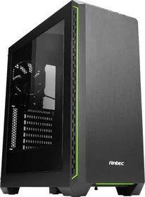 Antec P7 schwarz/grün, Acrylfenster