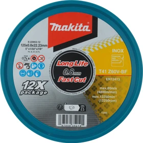 Makita INOX Trennscheibe, 125x0.8x22.23mm, 12 Stück