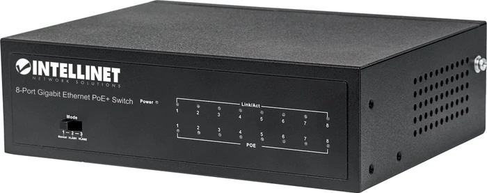 Intellinet Desktop Gigabit Switch, 8x RJ-45, 60W PoE+