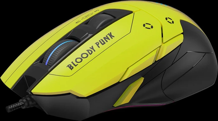 A4Tech Bloody W70 MAX Gaming Mouse Bloody Punk Edition, gelb, USB
